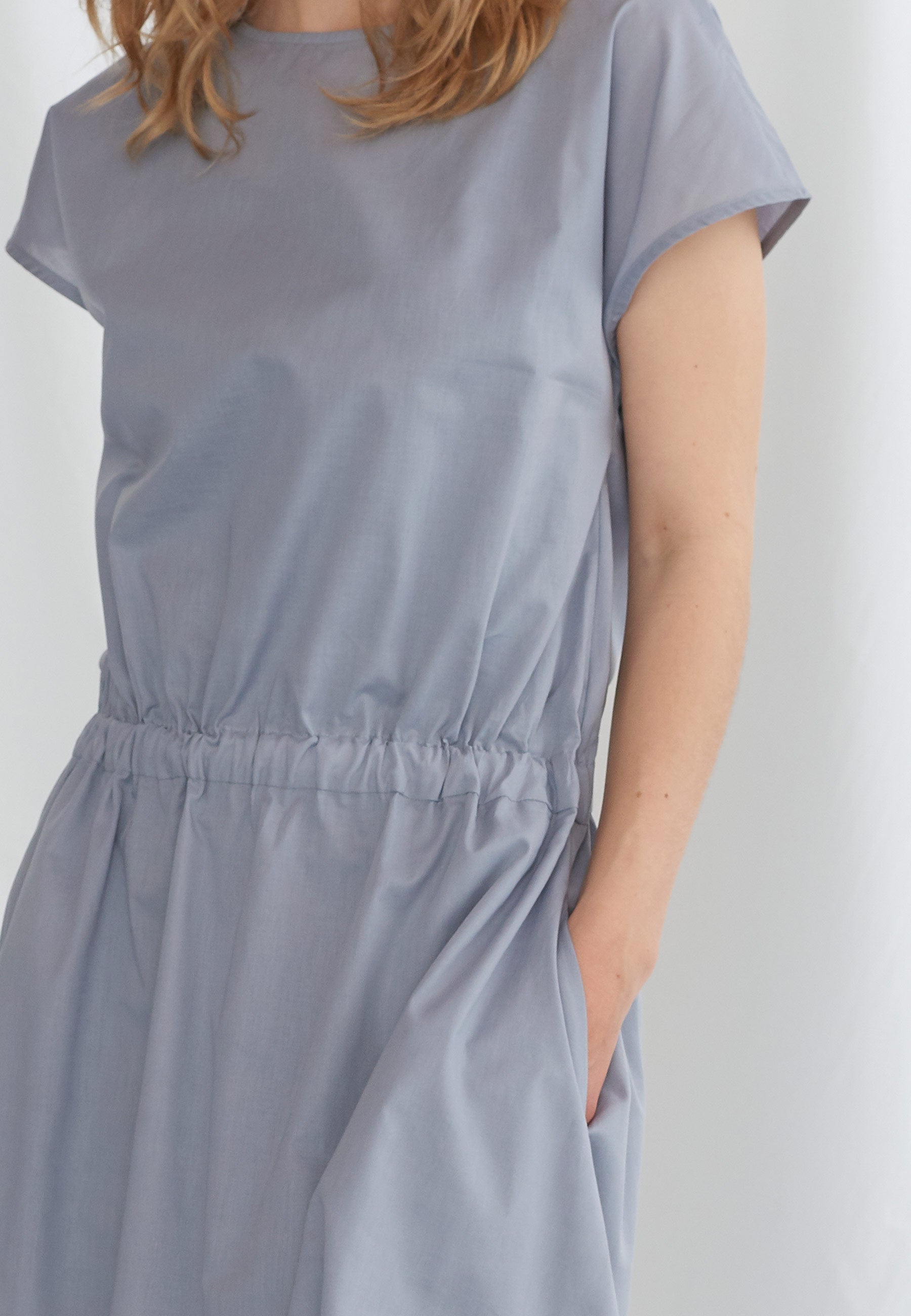 GROBUND Lilli Kleid – das mit Taschen in Himmelgrau