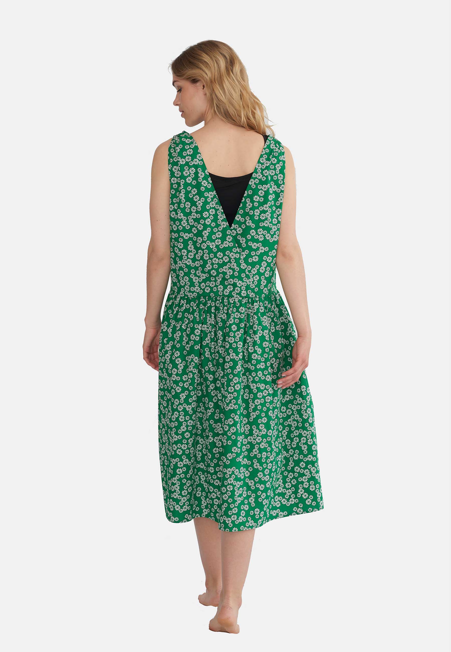 GROBUND Vilma Kleid – das Wendekleid in Grün mit Blumen