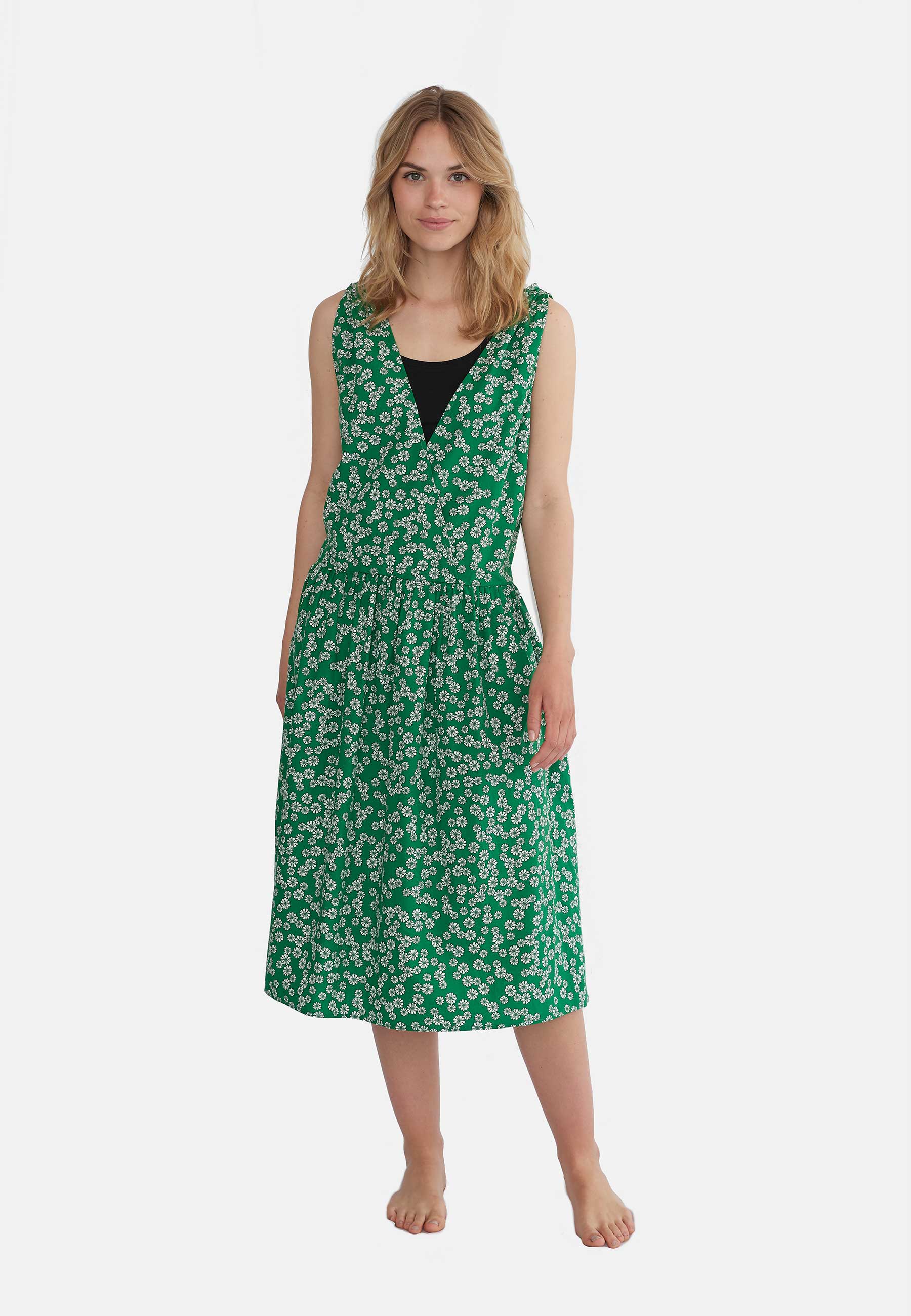 GROBUND Vilma Kleid – das Wendekleid in Grün mit Blumen