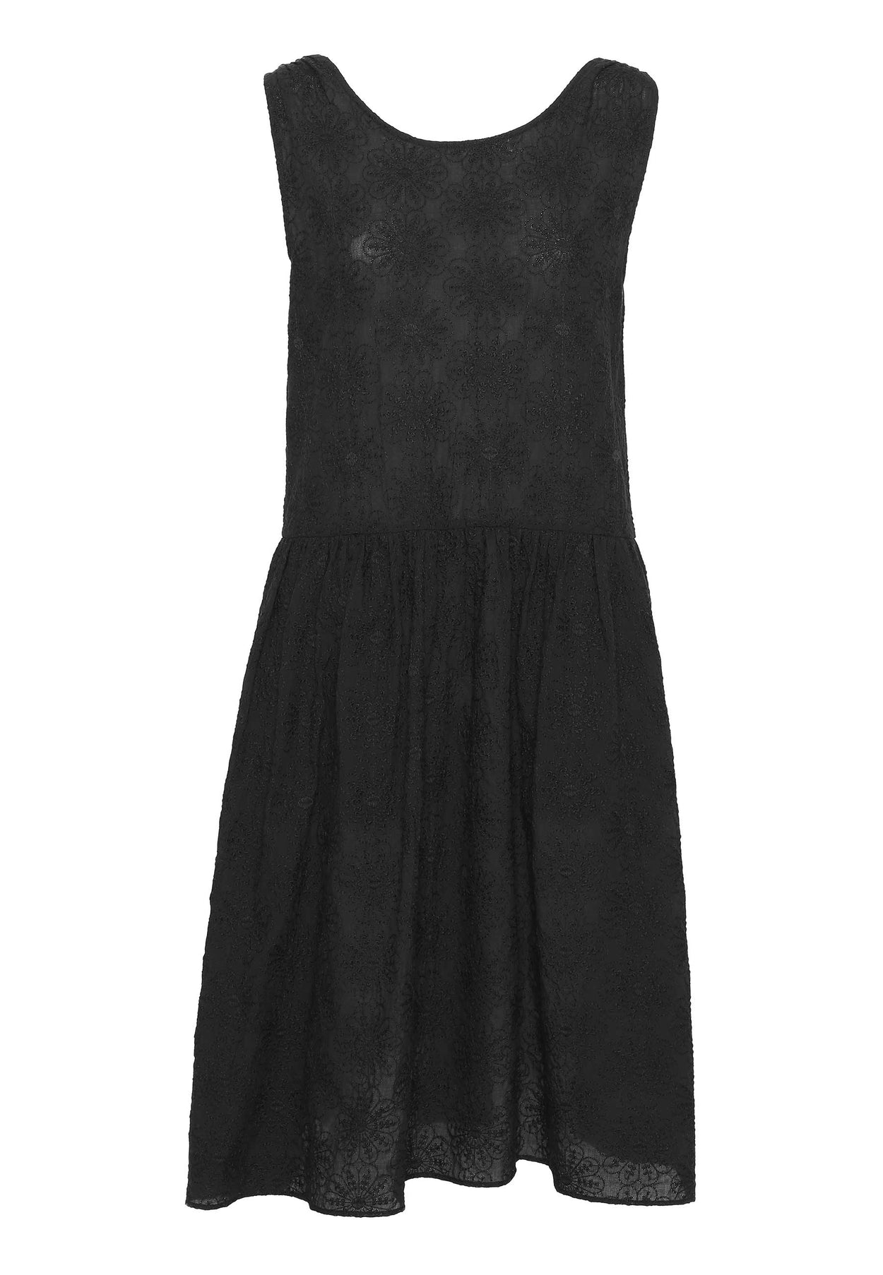 GROBUND Vilma Kleid – das wendbare in Schwarz mit Blumenstickerei