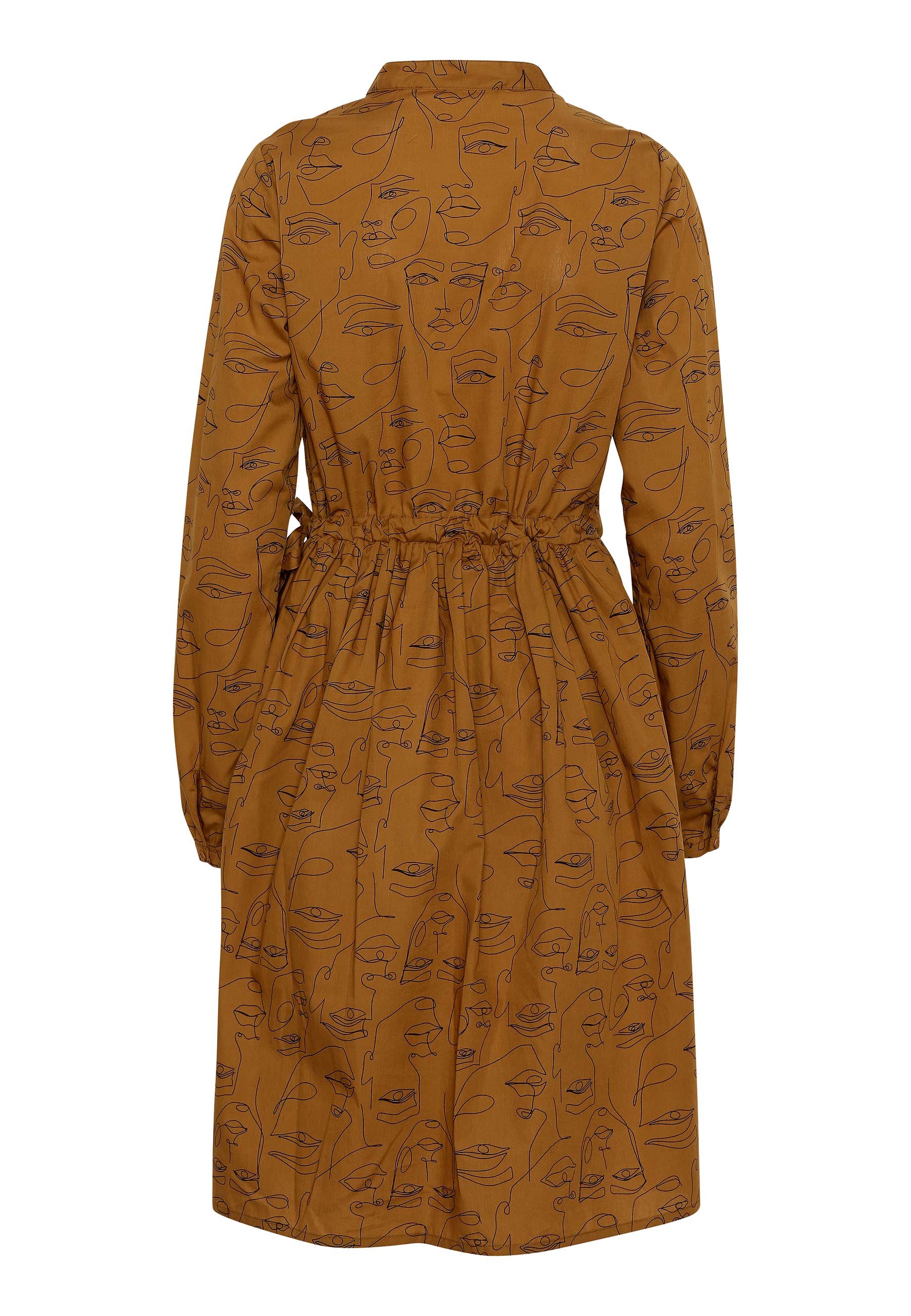 GROBUND Kleid Sigga – das mit den Knöpfen in Cognac