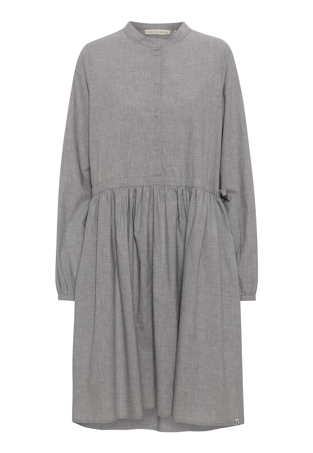 GROBUND Sigga Kleid – das mit Knöpfen in grau melange
