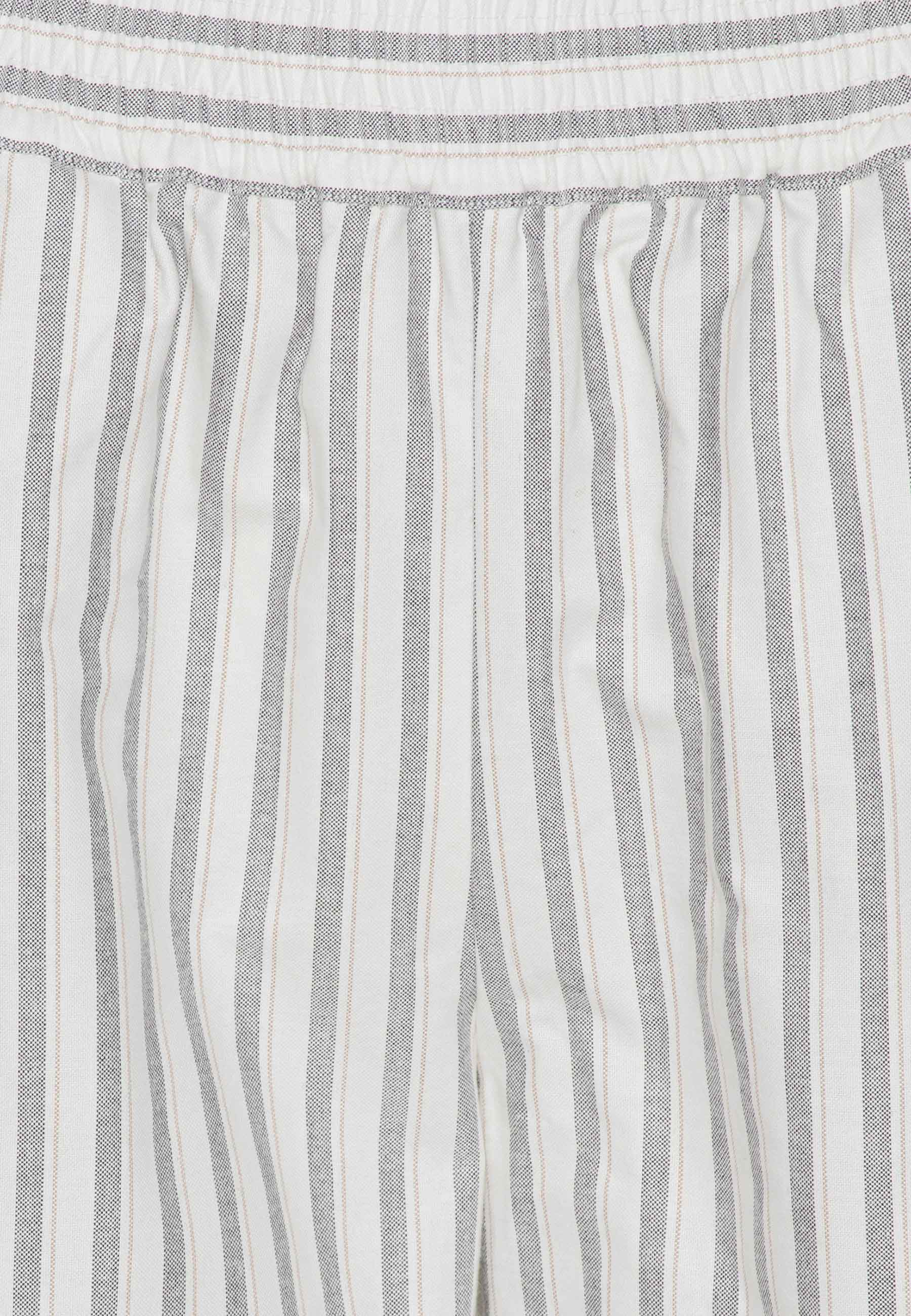 GROBUND Naomi Shorts – in Weiß mit Streifen