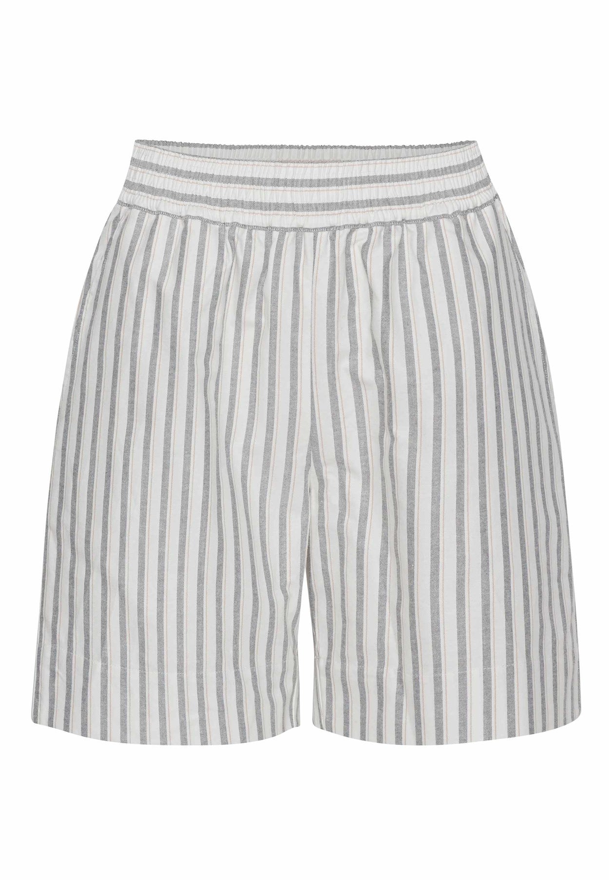 GROBUND Naomi Shorts – in Weiß mit Streifen