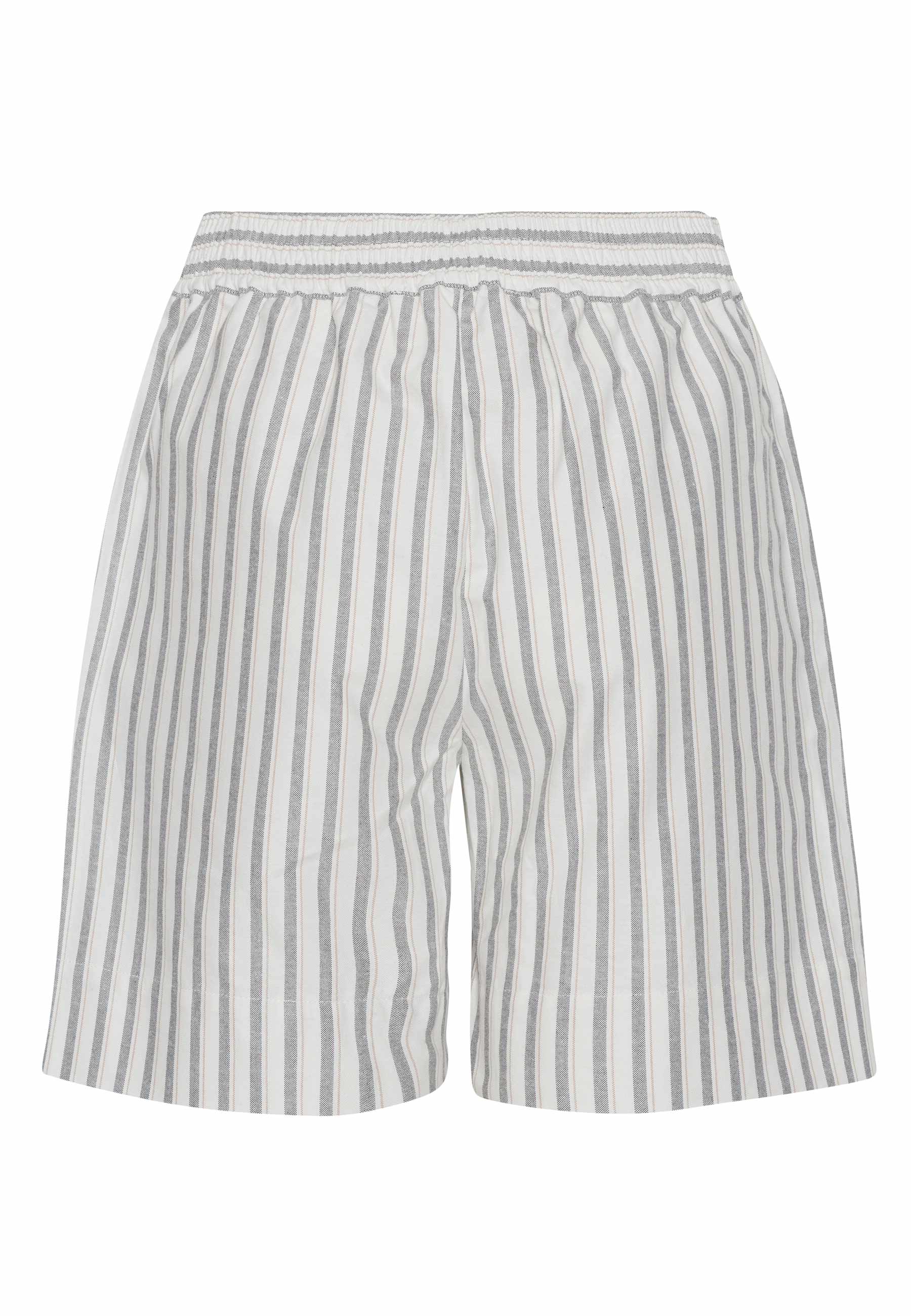 GROBUND Naomi Shorts – in Weiß mit Streifen