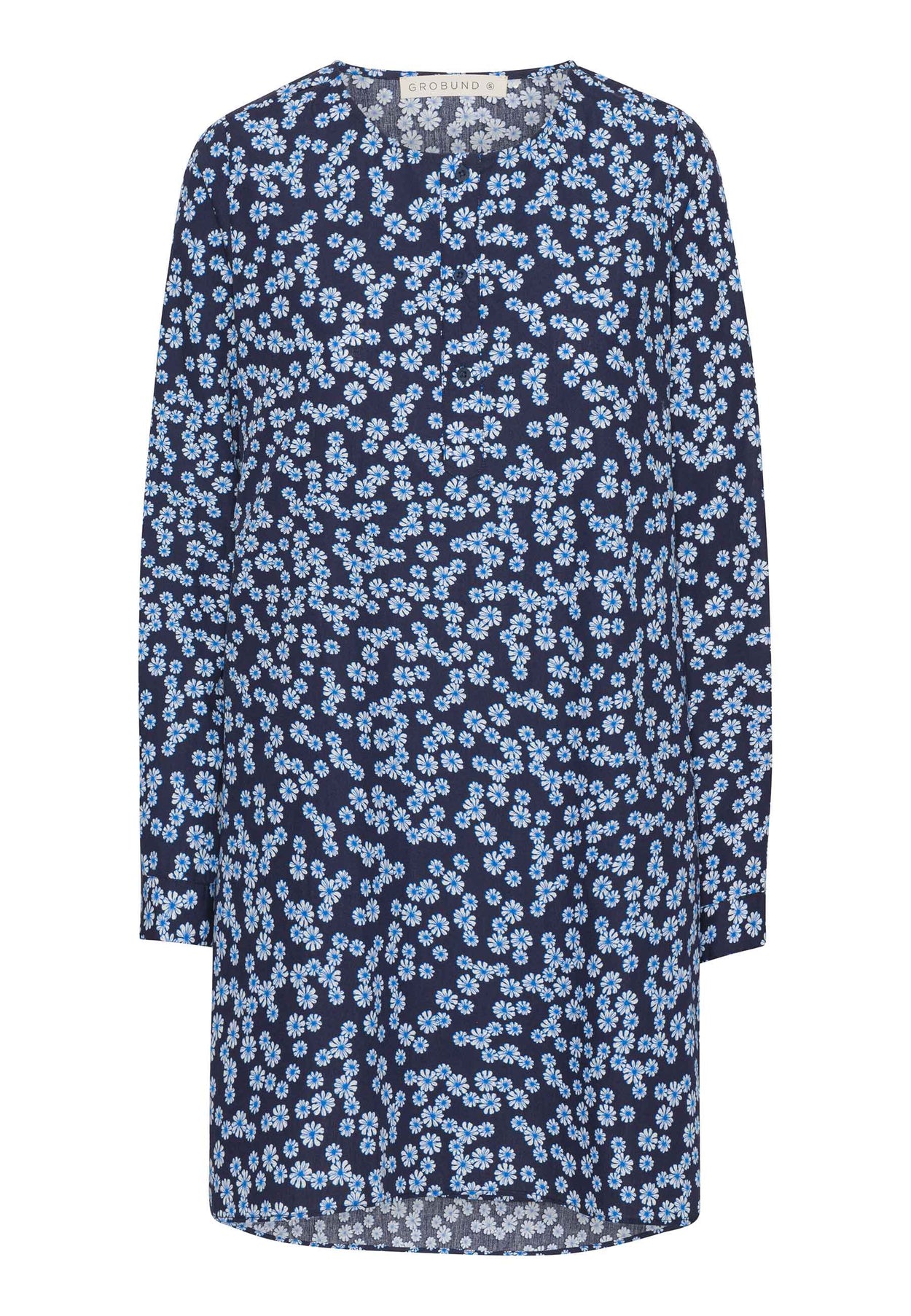 GROBUND Johanne Tunika – die blaue mit Blumen